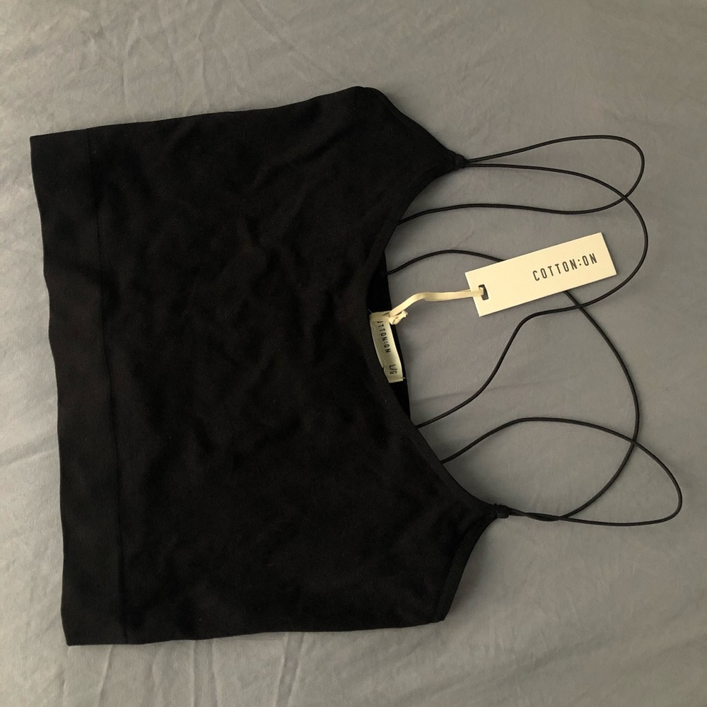 Never worn black cropped tank